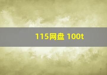 115网盘 100t